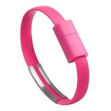 Pulsera Micro Usb Datos Carga Practica Moderna Negro O Rosa