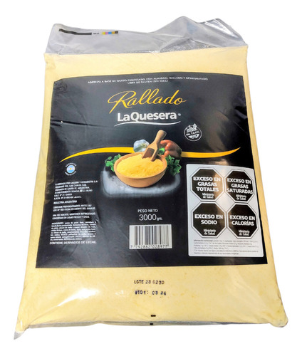 Queso Rallado La Quesera Bolsa X 3 Kg