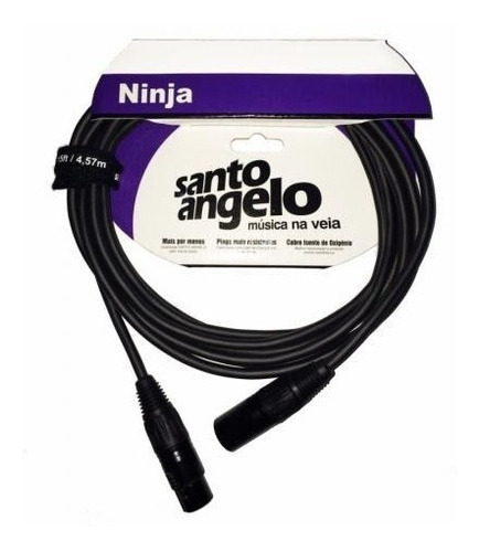 Cabo Microfone Xlr Santo Angelo Ninja 7.6m Balanceado Lw B