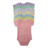 Kit 5 Body Malha Canelada Bebe Infantil