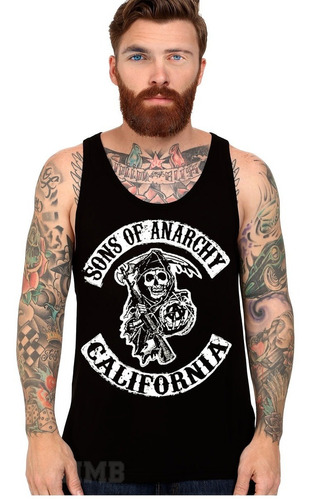 Camiseta Regata Sons Of Anarchy Samcro Soa Moda Rock Nerd