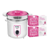 Panela Termocera Junior Rosa 400g Com Refil 2kg Cera Rosa