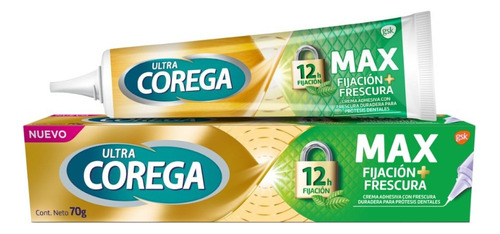 Ultra Corega Max Fijación + Frescura Crema Adhesiva X 70g