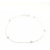 Pulsera Forcet Con Bolitas Plata 925 19cm