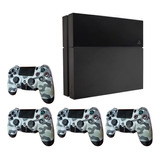 Combo Soporte De Pared Playstation Ps4 Slim O Fat + 4 Sop Pared Joystick Con Tornillos Y Tarugos - Excelente Calidad 3d!