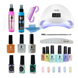 Kit De Gel Para Uñas Completo Con Lámpara Gelish Para Uñas