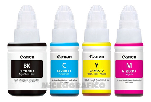 Pack Canon Tintas Gi-190 Cyan,magenta,amarillo,negro