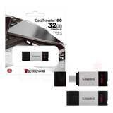 Pendrive Usb 3.2 Tipo-c 32gb Kingston Datatraveler80 200mb/s