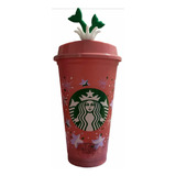 Vaso Rosa Edición Navidad Starbucks Con Stopper 