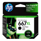 Cartucho De Tinta Original Hp 667xl Negra Original