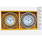 Reloj De Pared Vintage Espiral Redondo Dorado Plateado
