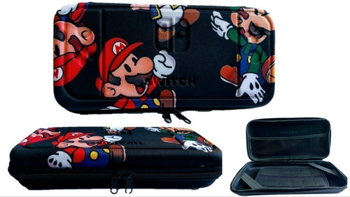 Case Estojo De Proteção Nintendo Switch Mário Bros Preto