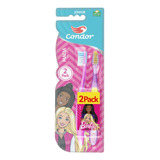 Escova Dental Infantil Barbie Condor Cabeça P 2 Unidades