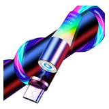 Cable Magnético 3 En 1 - Celular Usb Tipo C - Led Multicolor