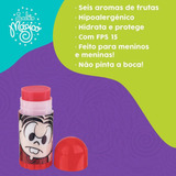 Mini Lip Balm Infantil Com Cheirinho Fruta Turma Da Mônica