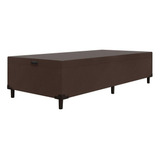 Cama Box  Baú  41cm De Altura Prince Suede Marrom Marrom