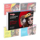 Kit Maquillaje Artistico Pintura Stencil Hipoalergenico Niño