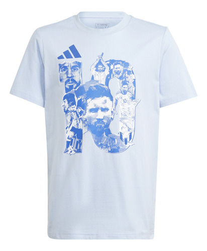 Camiseta adidas Gráfica Messi Azul Infantil Original