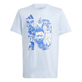 Camiseta adidas Gráfica Messi Azul Infantil Original