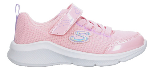 Tenis Skechers Velcro Ajustable Color Rosa Para Niña 