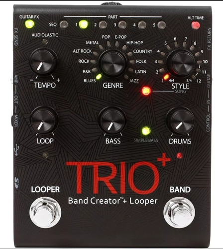 Pedal De Efeitos  - Digitech Trio+ Band Creator + Looper 