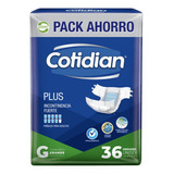 Cotidian Pañales Adulto Plus Talla G 36 Unid