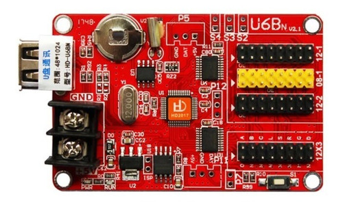 Tarjeta Controladora Video Para Modulo P10 Hd-u6bn Ledshopmx