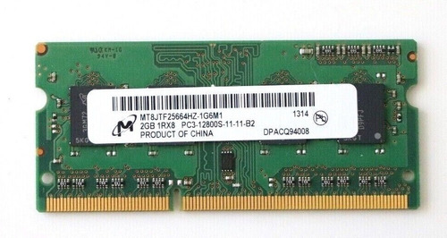 Memória Note 2gb Ddr3 Pc3-12800s  Mt8jtf25664hz-1g6m1 Micron