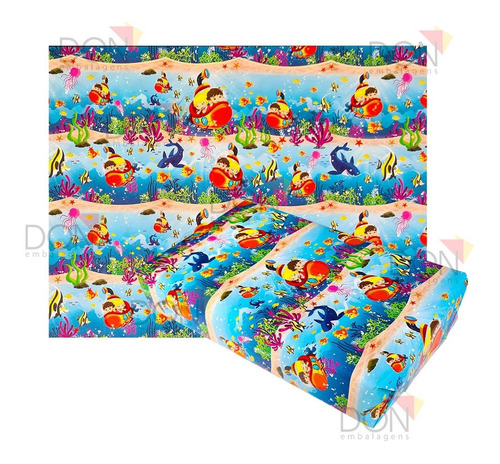 Papel De Presente Bobina Couche 40cmx100m - Infantil