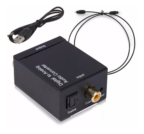 Convertidor De Audio Optico Digital A Análogo Rca Adaptador 