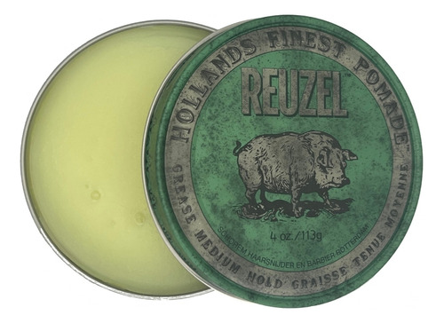 Pomada Green Grease Medium Reuzel 113g Cera Capilar Barberia