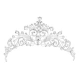 Diadema Con Forma De Corona De Novia Y Velo De Cristal De St