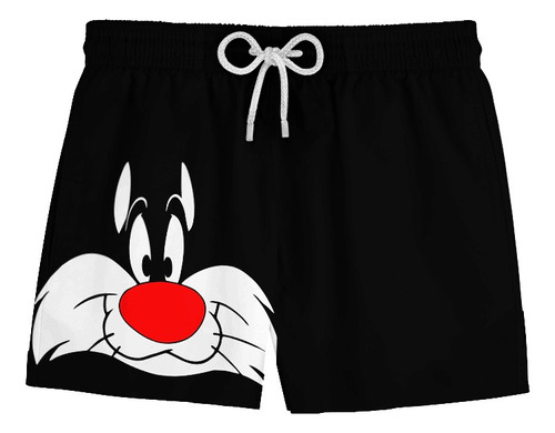 Short Bermuda Masculino Looney Tunes Frajola Desenho Ref 545