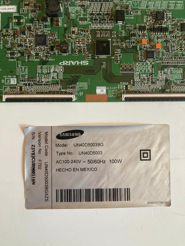 Tarjeta Placa Tcon T-con O T Con Para Samsung Un40d5003bg 