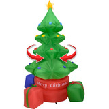 Inflable Navidad Arbol Giratorio Jumbo 2.2m Decoracion Led