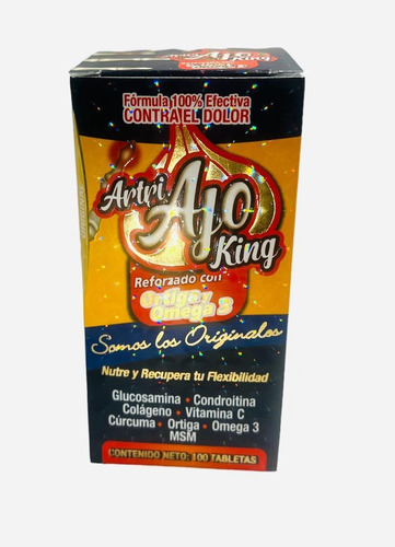 Artr& King  Reforzado Con Ortiga Y Omega 3 100 Tbs Frasco