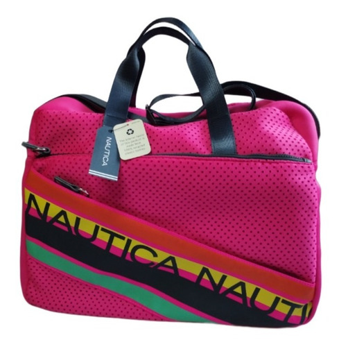 Bolso Nautica Deportivo/ Viaje Grande Fluorescente Rosa