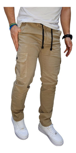 Pantalon Cargo Confort Bolsillos Laterales 