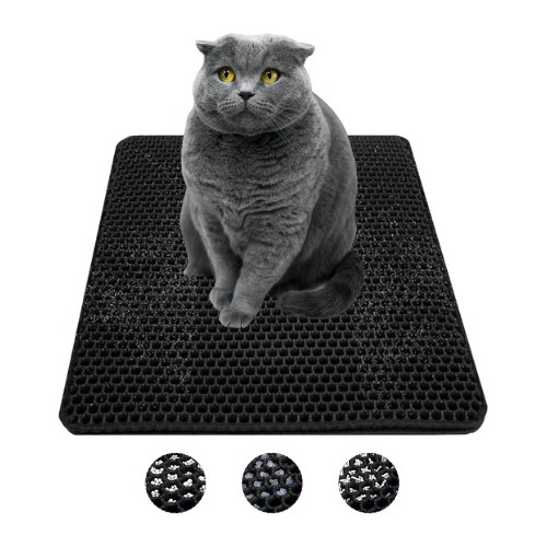 Tapete Para Gato Arenero Alfombrilla Doble De Eva 60x70cm