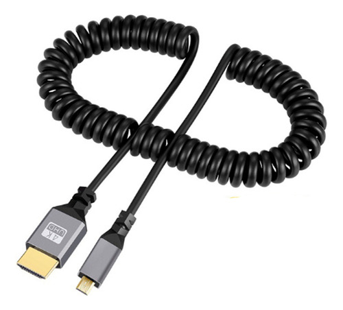 Cabo Hdmi Para Micro Hdmi Espiral Enrolado 50cm/1m (monitor)