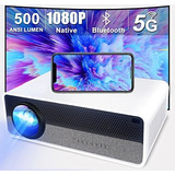 Proyector Anxonit 500 Ansi Lúmen Fhd 1080p Wifi -blanco