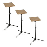 Kit 3 Estantes De Partitura Madeira Maestro Vector Sp400