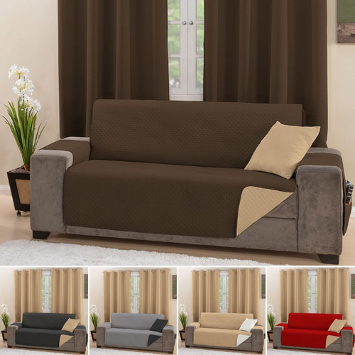 Capa Protetora Sofa 04 Lugares Dupla Face Impermeavel 2,20m