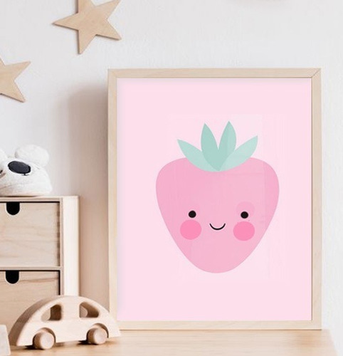 Lámina Imprimible Nórdicos 20x30   Fruta Frutilla