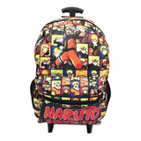 Mochila Naruto Uzumaki Infantil Rodinha Bolsa Anime Escolar 