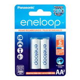 Pilha Recarregável 1,2v Aa 2000mah (c/2 Pilhas) Panasonic