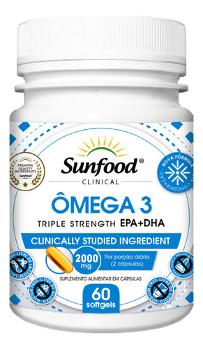 Suplemento Em Capsula Sunfood Omega 3 2000mg Epa Dha 60caps