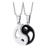 Newzenro 2 Piezas De Yin Yang Bff Collar Colgante Para Parej