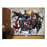 Papel De Parede 3d Heróis Quadrinhos Avengers 5m² Nhma250