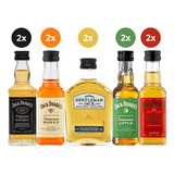Pack 10x Miniaturas Jack Daniels Mix 50ml (coleccionables)